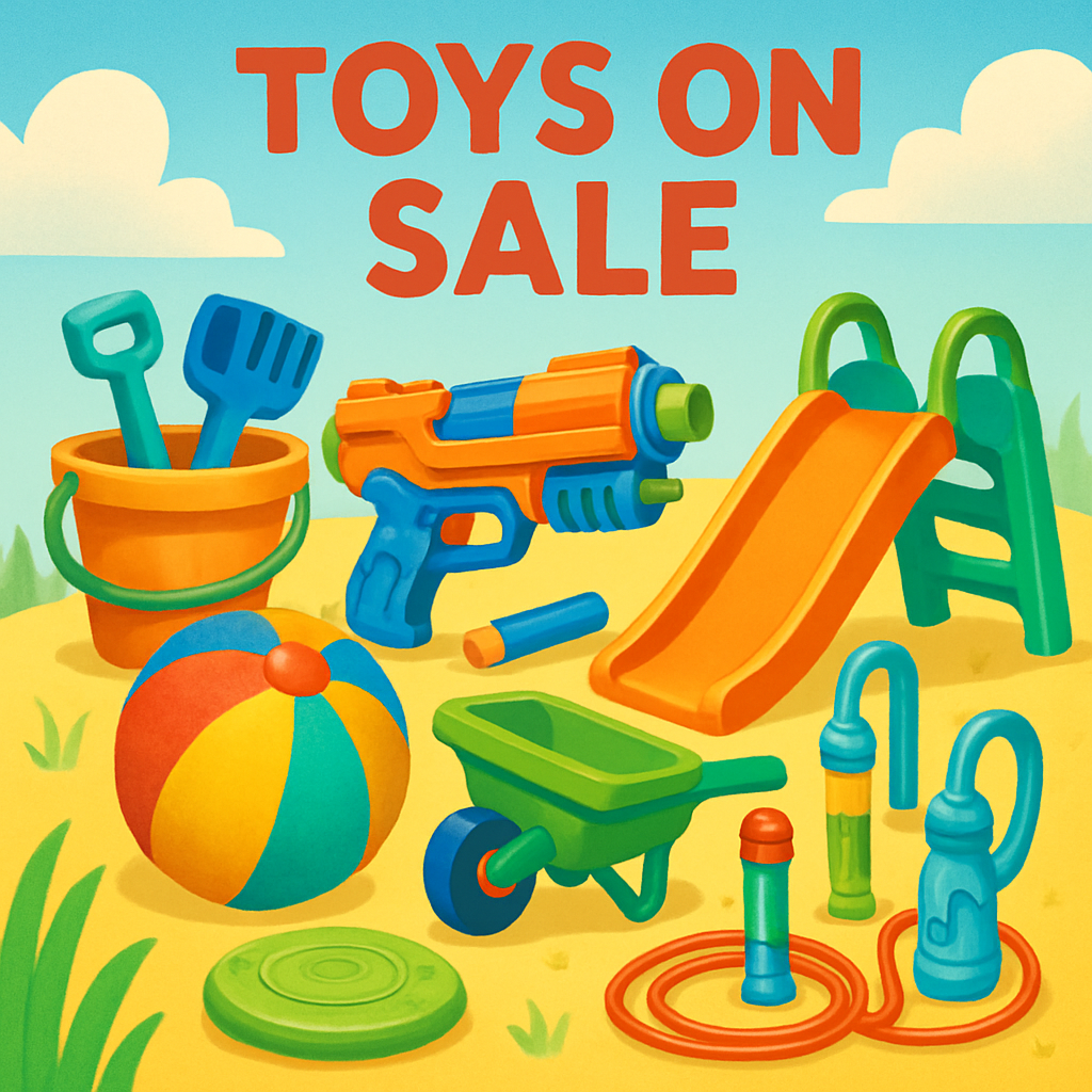Outdoor toys on sale with bright summer colors