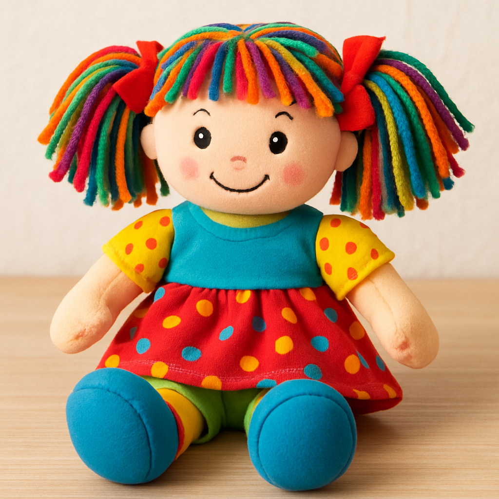 Muñeca de trapo colorida